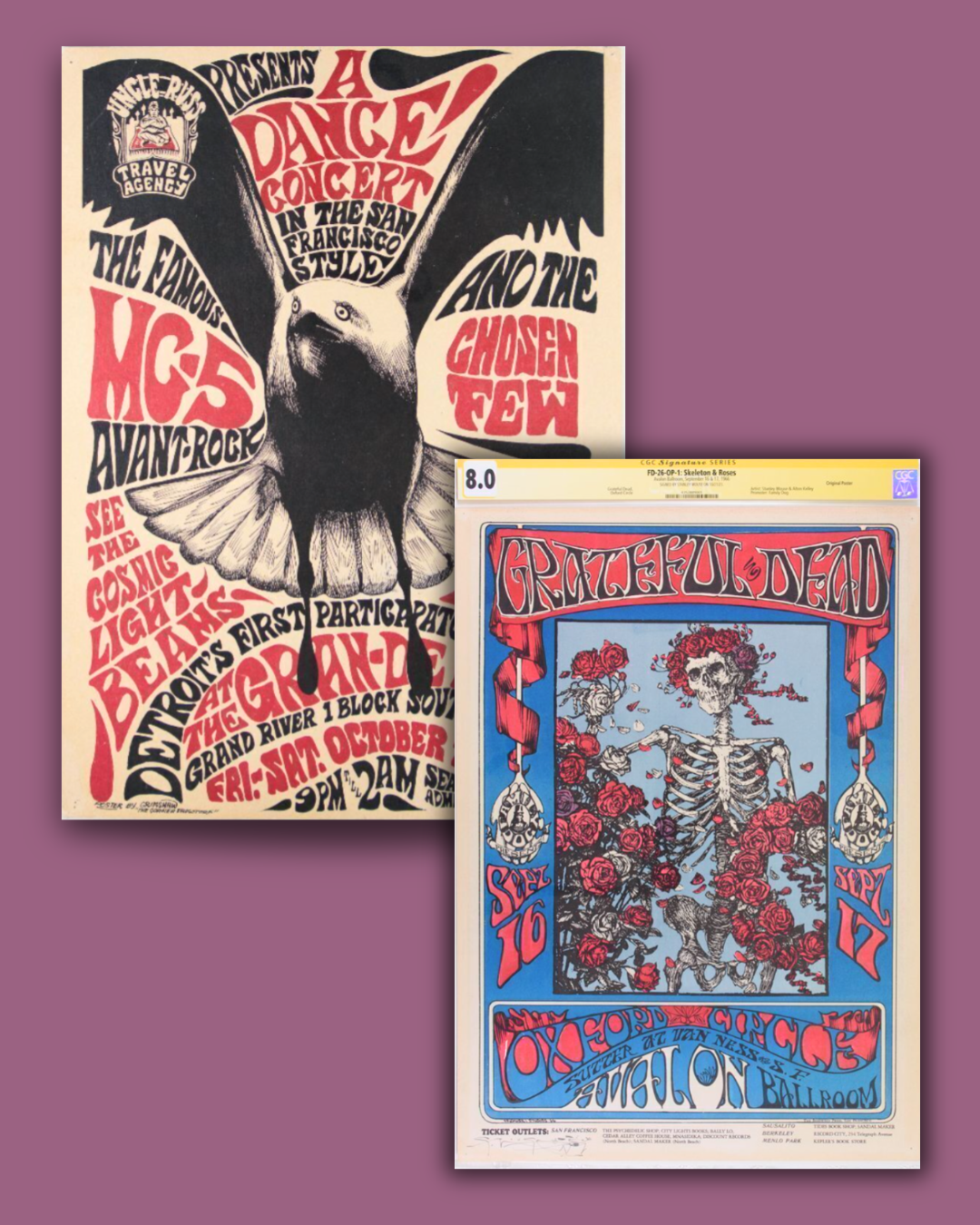 The Top Lots in Our Rare Poster Auction: An MC5 Grande Ballroom Poster and a Signed FD-26