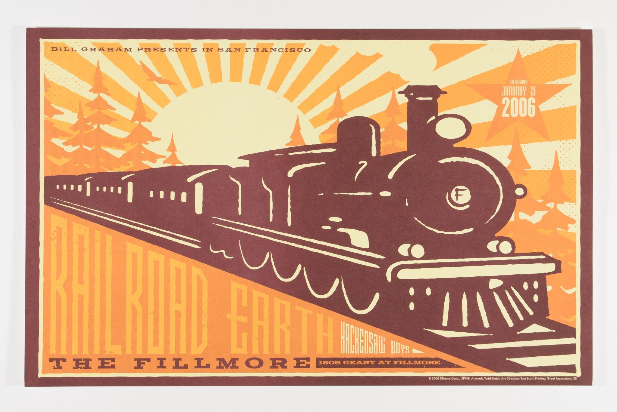 2006-Rail Road Earth Concert Poster-The Fillmore-San Francisco, CA