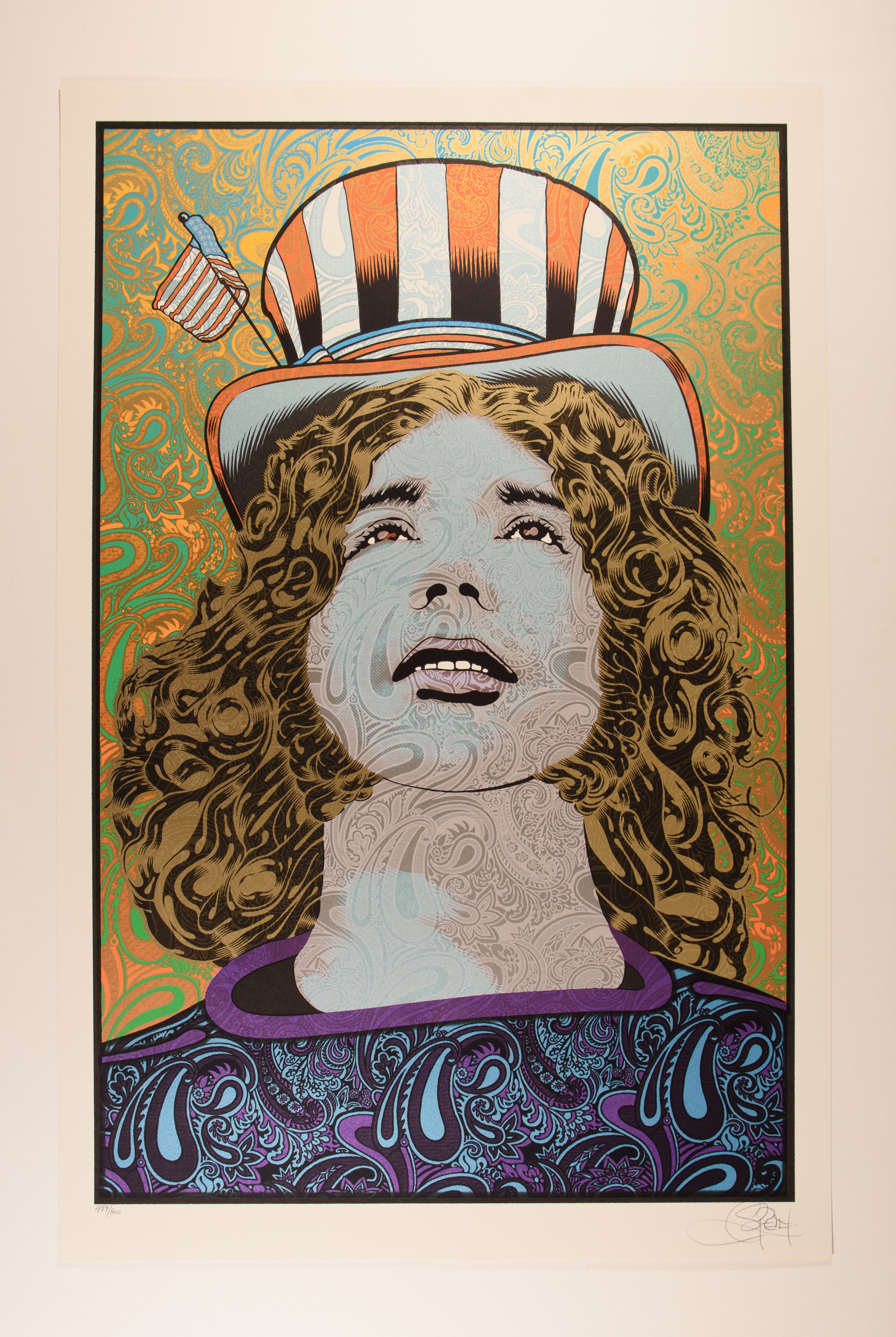 2016 Jerry Garcia Signed and Numbered Limited Edition Screen Print  Chuck Sperry