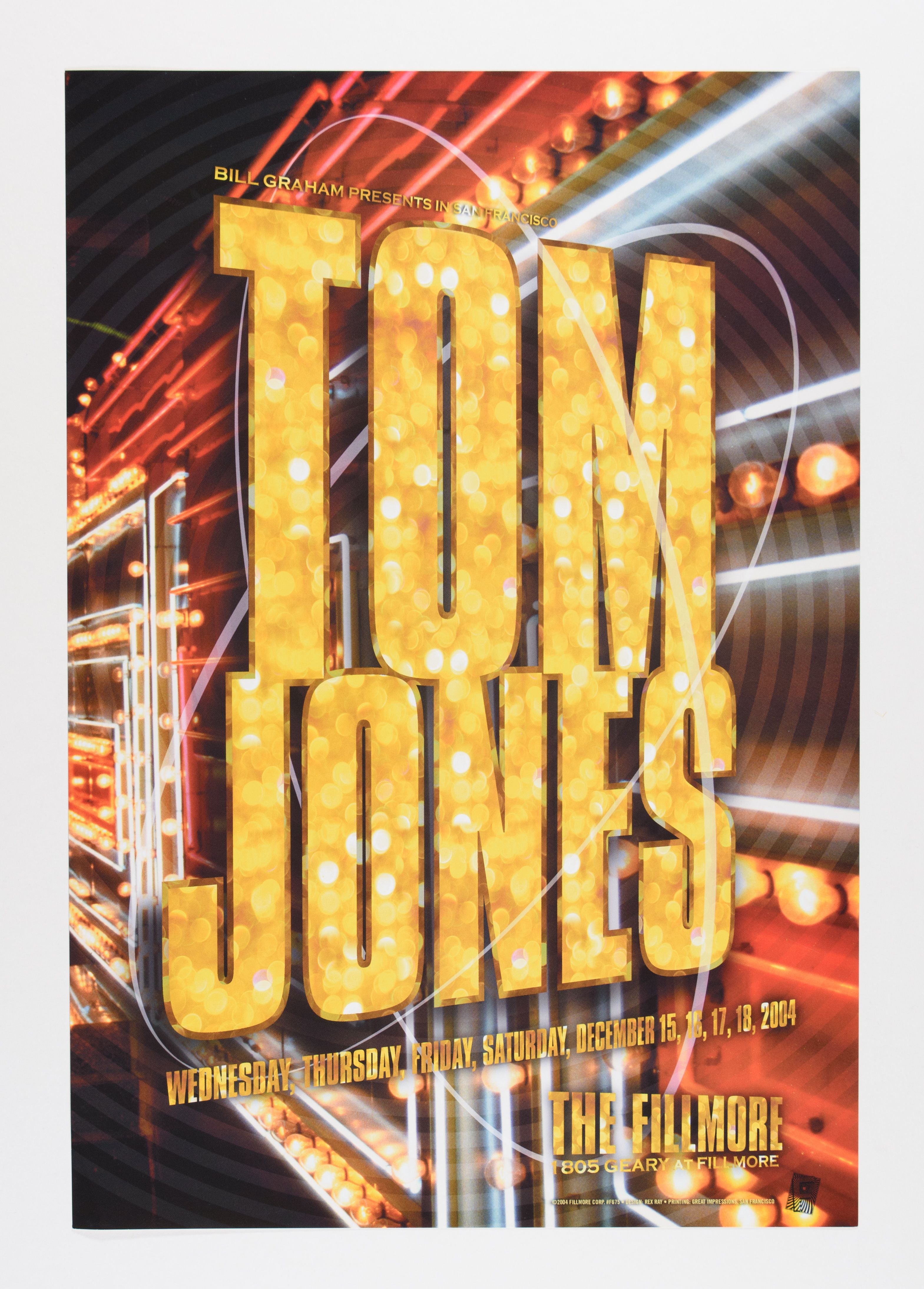 2004 Tom Jones Concert Poster-The Fillmore-San Francisco, CA