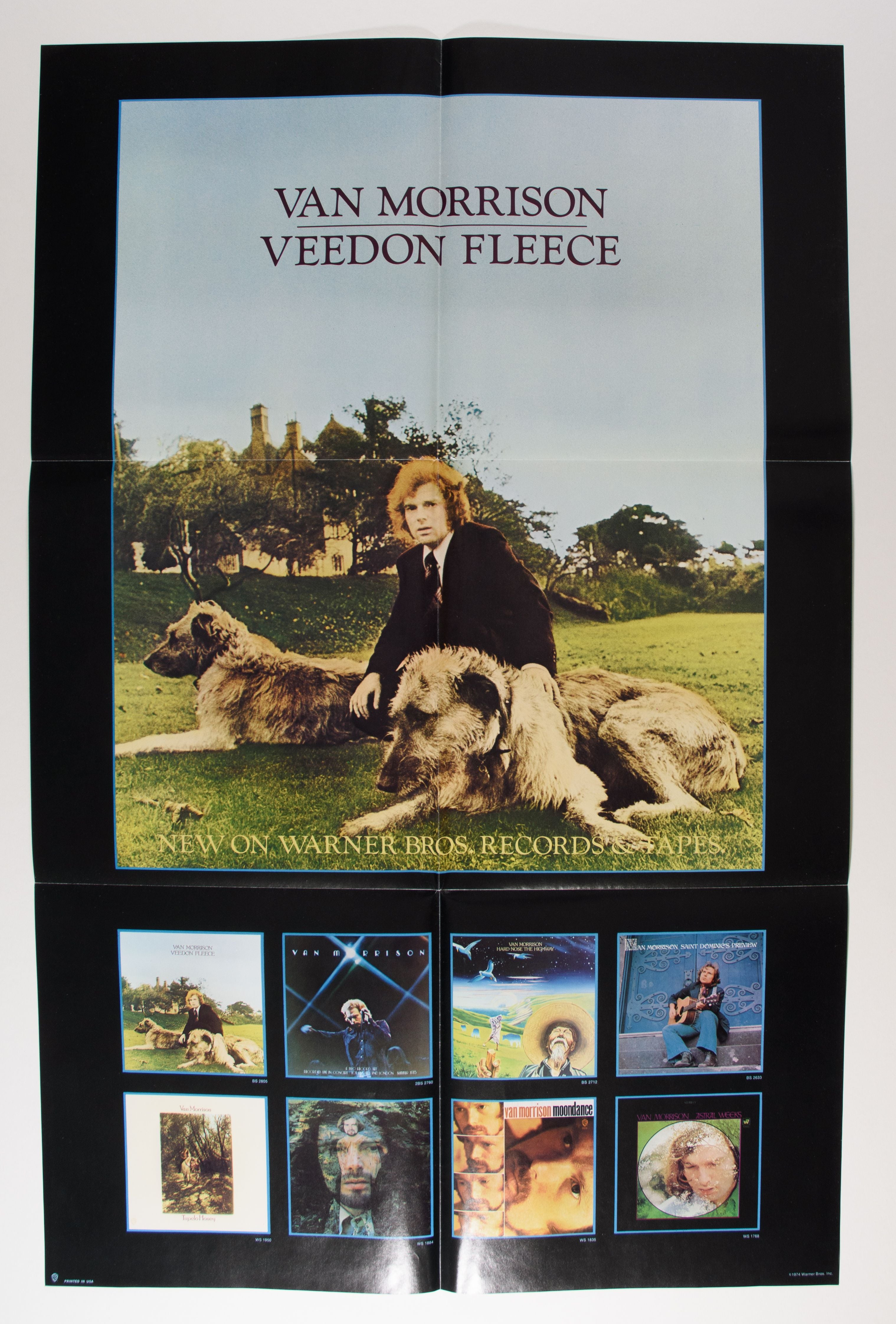 1974-Warner Brothers Album Promo Poster-Van Morrison-Veedon Fleece