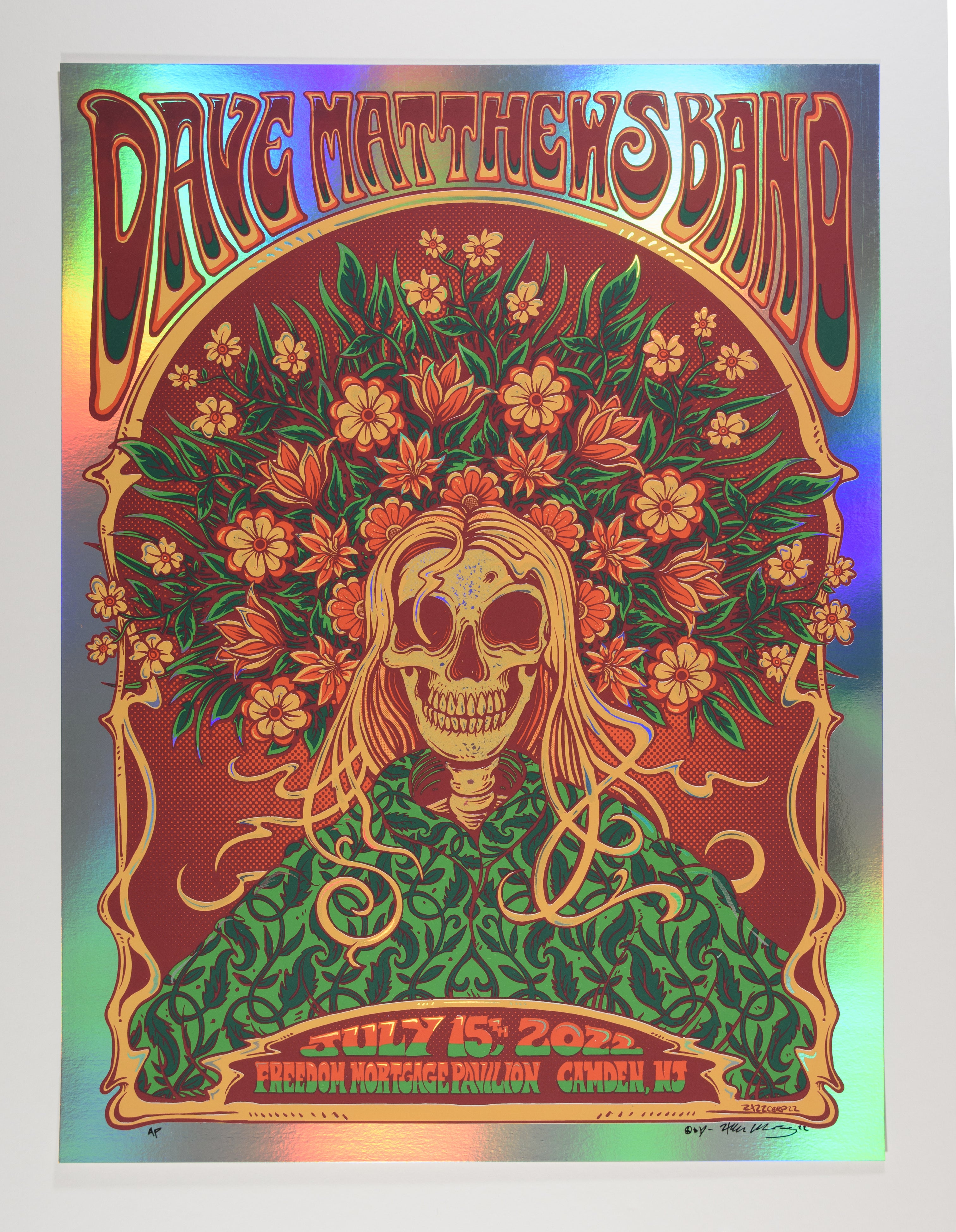2022-Dave Matthews Band Concert Poster-Atlantic City-NJ-Foil Edition -